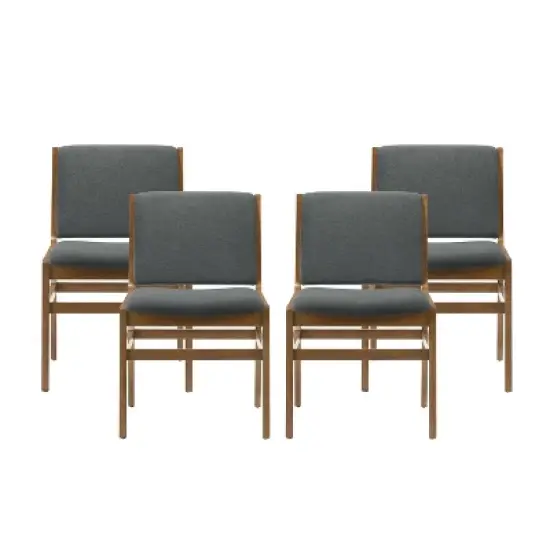 Christopher Knight Home Set of 4 Coston Upholstered Dining Chairs image {1}