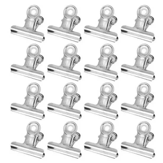 Unique Bargains Office Document Paper File Bills Binder Clips Clamp 50 Pcs 1.6" Width image {4}