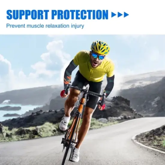 Unique Bargains Knee Brace Compression Sleeve with Side Stabilizers Breathable Adjustable for Men Women 1 Pcs image {5}