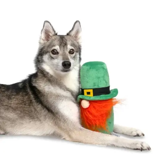 St. Patrick's Day Hide a Ball Gnome Dog Toy image {3}