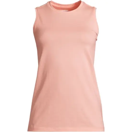 Lands' End Women's Supima Cotton Crew Neck Tank Top image {8}