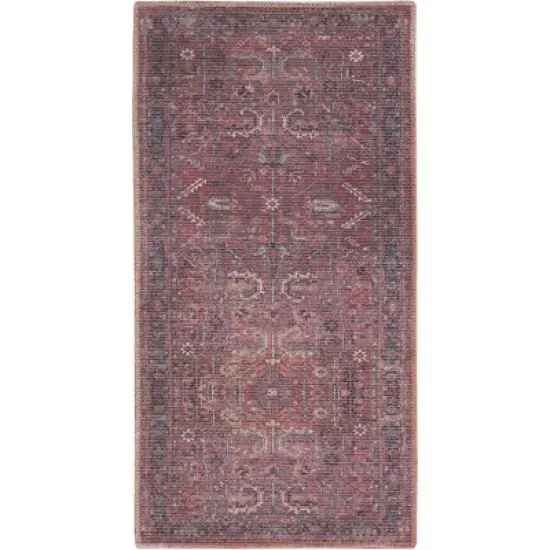 Nicole Curtis Machine Washable Bordered Vine and Bloom Indoor Rug image {11}
