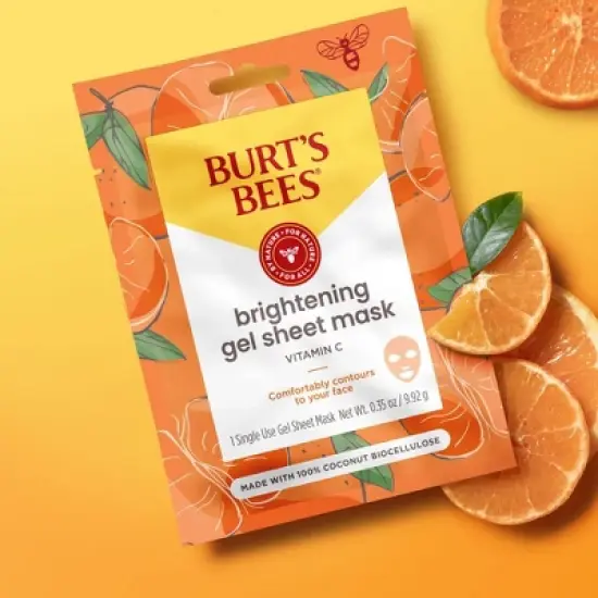 Burt's Bees Brightening Biocellulose Gel Mask - 1ct image {2}