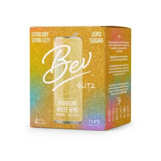 Bev Glitz White Wine Blend- 4pk/250ml Cans image {7}