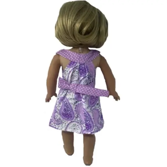 Doll Clothes Superstore Size 12 Matching Girl And Doll Lavender Paisley Sundress image {3}