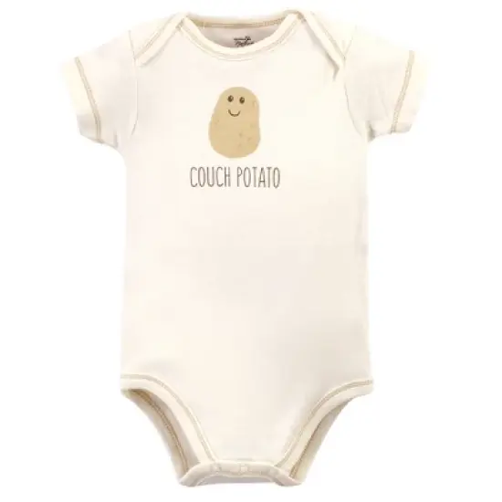 Touched by Nature Organic Cotton Bodysuits 5pk, Mushroom image {1}