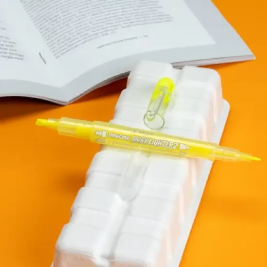 Pilot 2pk Precise Marklighter2 Dual Tip Highlighter Yellow image {3}
