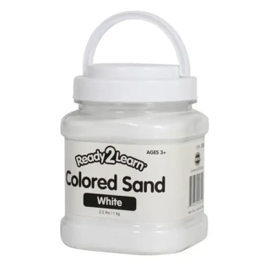 READY 2 LEARN&trade; Colored Sand - White - 2.2 lb. Jar - Pack of 3 image {2}