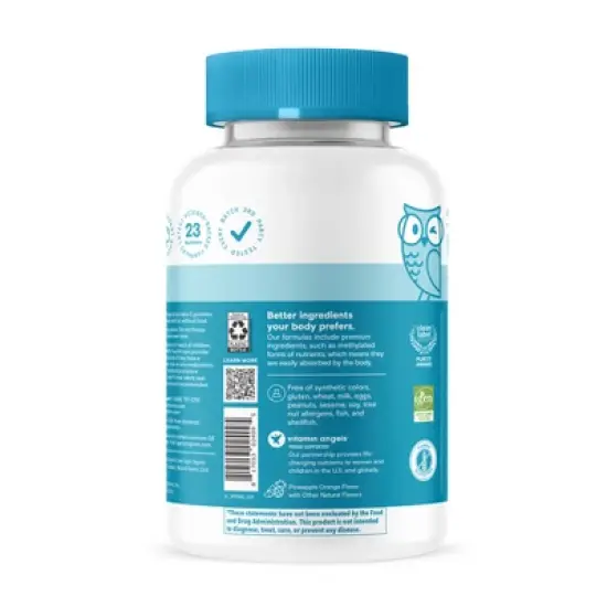 SmartyPants Teen Guy Plus Multivitamin & Omegas Gummies with Vitamins C, D3, B12 & Zinc - 60ct image {12}