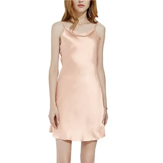 Allegra K Women Satin Plus Size Lotus Leaf Hem Basic Braces Skirt Dress Full Slip Camisole image {6}