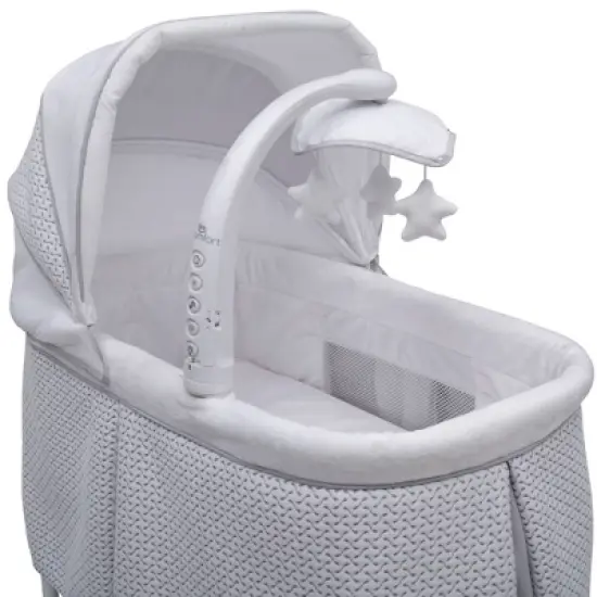 Delta Children Serta iComfort Hands-Free Auto-Glide Bedside Bassinet Portable Crib Features Silent Smooth Gliding Motion That Soothes Baby - Cameron image {4}