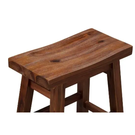 3pc Rectangular Brittany Dining Table Set Wire Brushed Finish Chestnut - Boraam image {8}