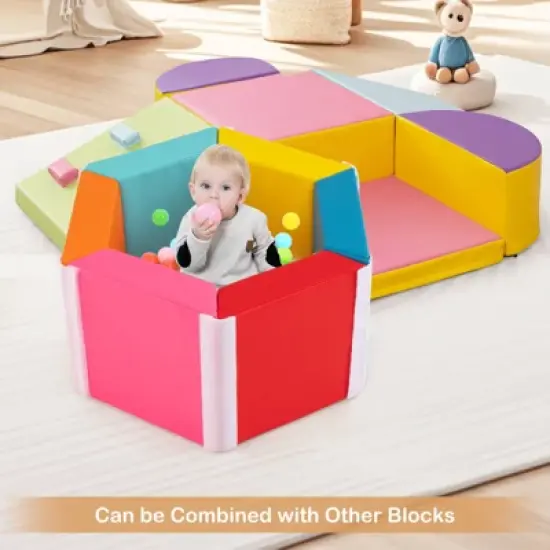 Safstar Colorful Exercise Tumble Mat for Kids w/Detachable Zippered PU Covers Hook image {2}