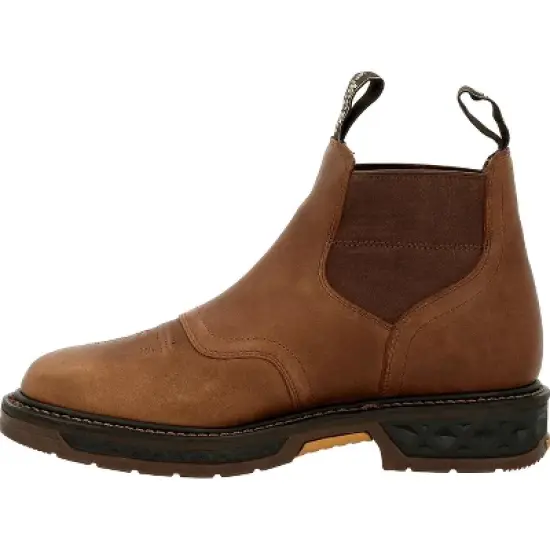 Men's Brown Georgia Boot Carbo-Tec LT Waterproof Chelsea Work Boot Size 14 image {4}