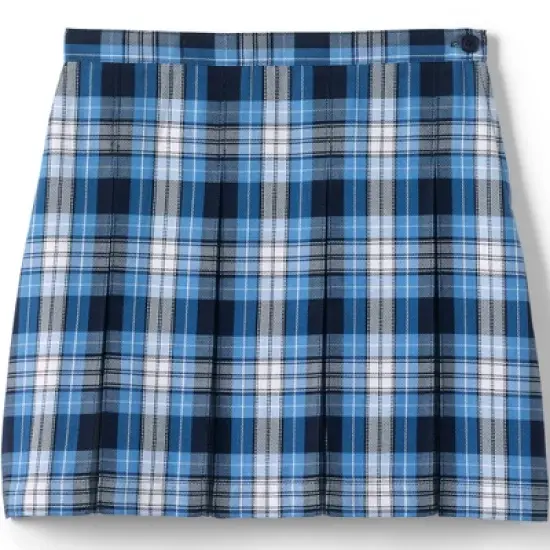 Lands' End School Uniform Girls Plaid Box Pleat Skirt Top of the Knee image {3}