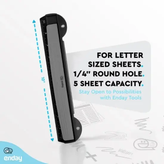 Enday Portable 3-Hole Paper Punch image {4}