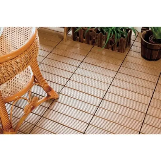 Courtyard Casual WPC Brown Decking Tile, 9 pc Set image {7}