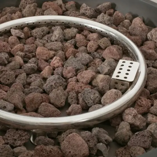 Round Outdoor Fire Pit with 50,000 BTU and Lightweight Concrete Construction image {11}