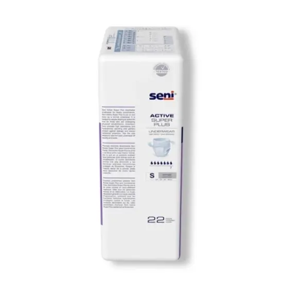Seni Active Super Plus Disposable Underwear Pull On with Tear Away Seams Small, S-SM22-AP1, Heavy image {2}