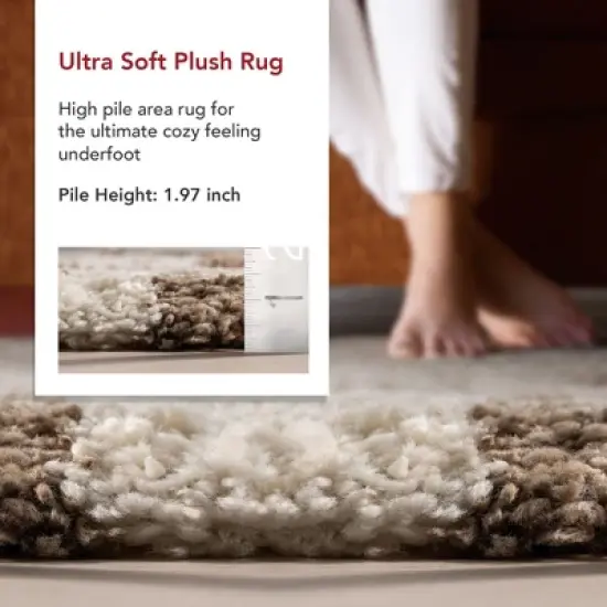 Nuloom Adelaide Mid-Century Checkered Shag Indoor Area Rug image {12}