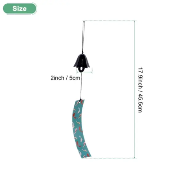 Unique Bargains Metal Vintage Outdoor Wind Chime 2" x 17.9" Bronze Tone 1 Pack image {2}