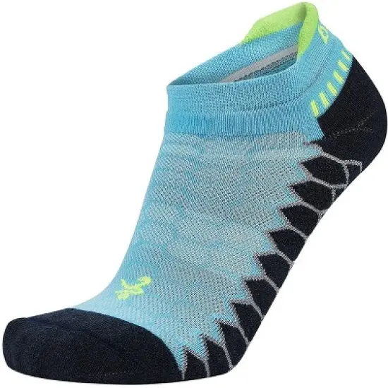 Balega Silver No Show Performance Running Socks - Aqualine/Charcoal image {2}