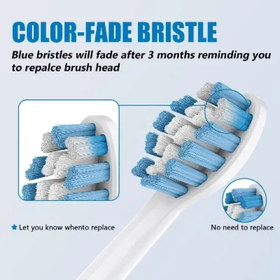 6 pack Replacement Toothbrush Heads Compatible with Philips Sonicare image {3}