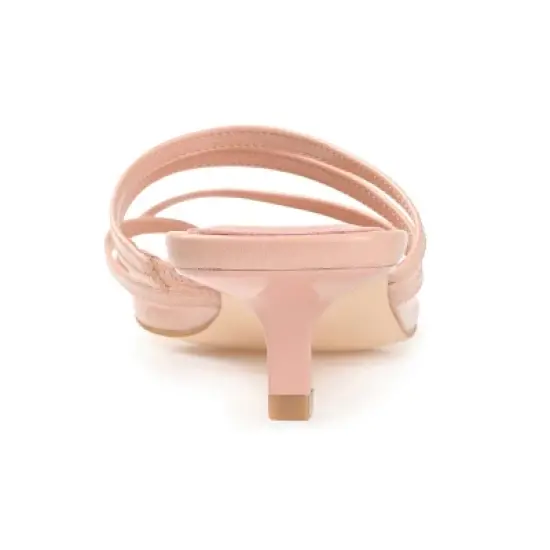 Journee Collection Womens Lettie Tru Comfort Foam Open Toe Kitten Heel Pumps Blush 8 image {2}