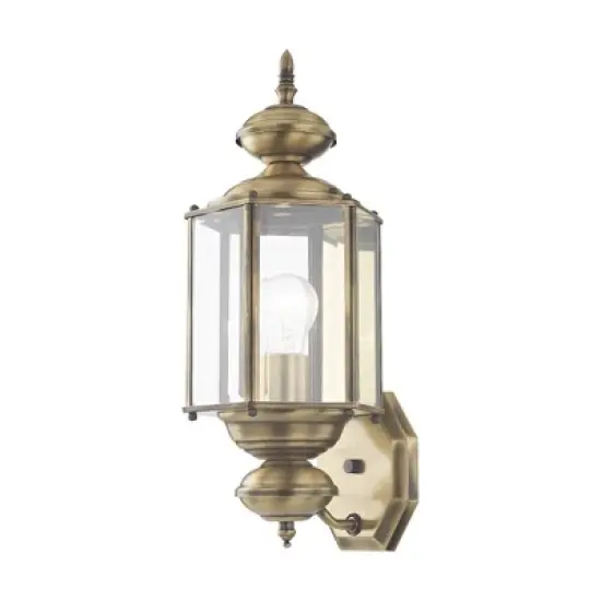 Livex Lighting Outdoor Basics 1 - Light Wall Light in  Brushed Nickel image {1}