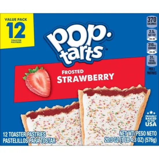 Pop-Tarts Frosted Strawberry Pastries - 12ct/20.3oz image {8}