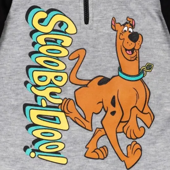 Scooby-Doo Toddler Boys Fleece Half-Zip Pullover Hoodie Grey / Black  image {1}