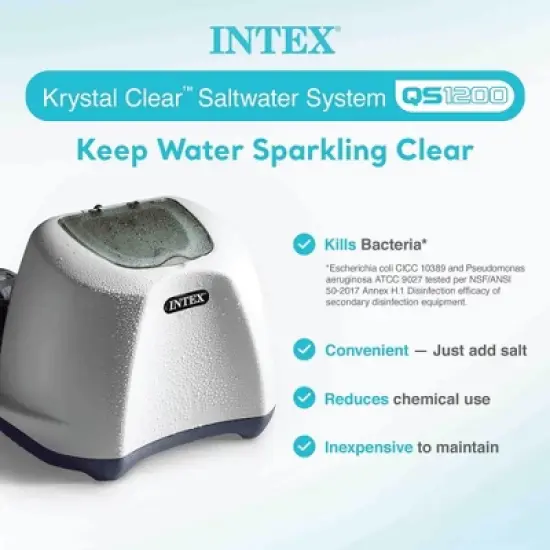 Intex 120V Krystal Clear Saltwater Pool System + Wall Mount Surface Skimmer image {1}