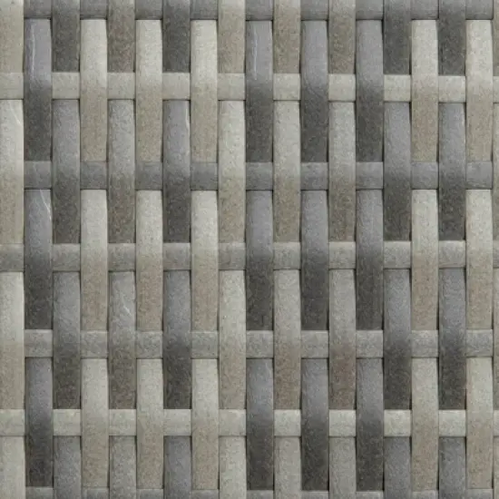 WELLFOR Outdoor PE Wicker Pool Towel Rack Waterproof Storage Organizer with 2 Shelves Gray image {5}