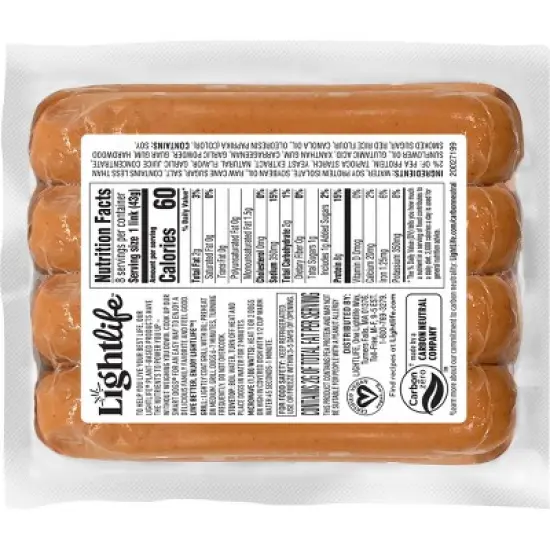 Lightlife Smart Dogs Plant Based Hot Dogs - 12oz/8ct image {2}