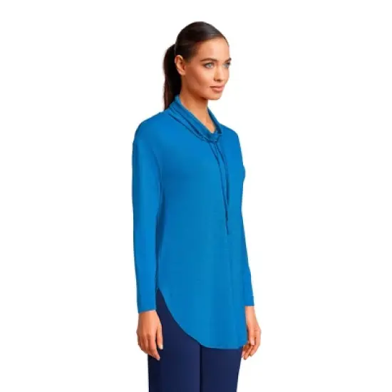 Lands' End Women's Power Performance Cowl Neck Top image {2}