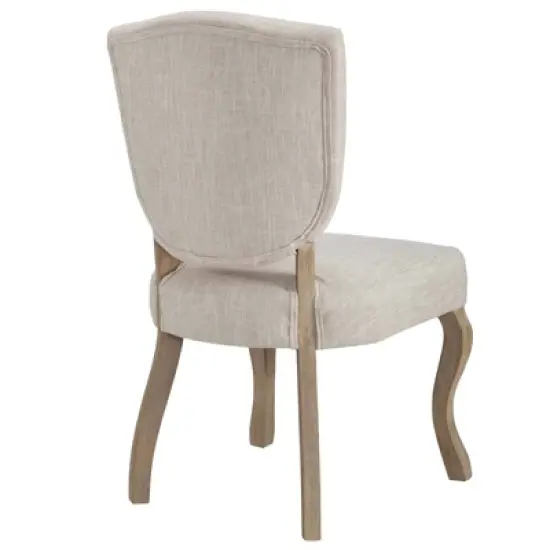 Array Vintage French Upholstered Dining Side Chair Beige - Modway image {3}