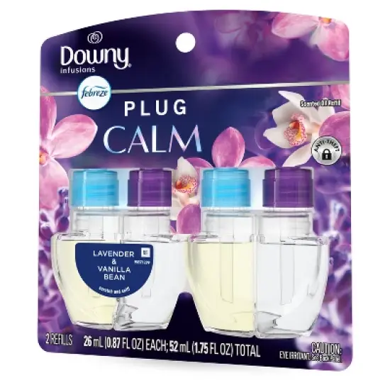 Febreze Downy Infusions Calm Plug Dual Air Freshener Refill - Lavender & Vanilla Bean - 1.75 fl oz/2pk image {11}