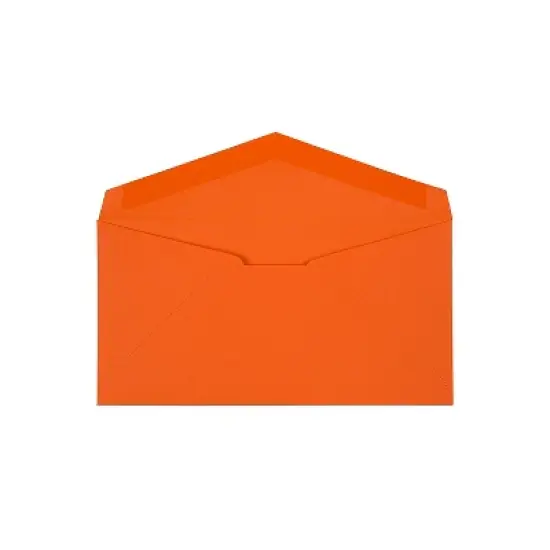 JAM Paper Monarch Colored Envelopes 3.875 x 7.5 Orange Recycled 34097575 image {1}