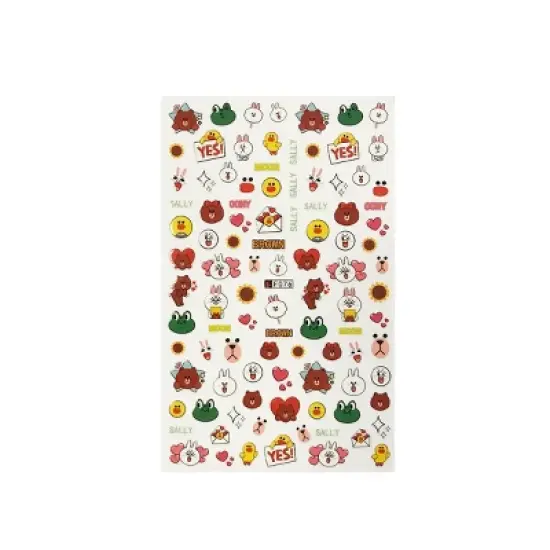 Wrapables 4 Sheets Nail Stickers Nail Art Set - Bears & Pandas Nail Stickers image {4}