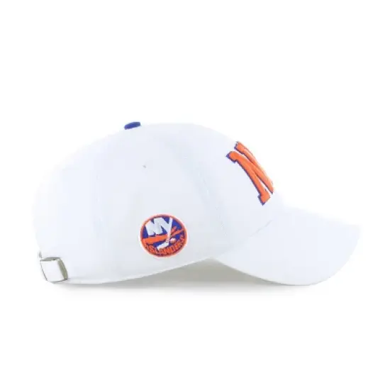 NHL New York Islanders Adult White Clique Hat: Cotton Adjustable Baseball Cap image {3}