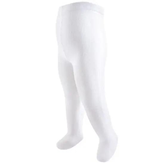 Touched by Nature Baby Girl Organic Cotton Tights, Cream Pink image {4}