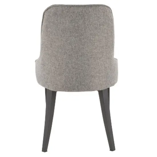 Set of 2 Nueva Contemporary Dining Accent Chair Gray - LumiSource image {4}