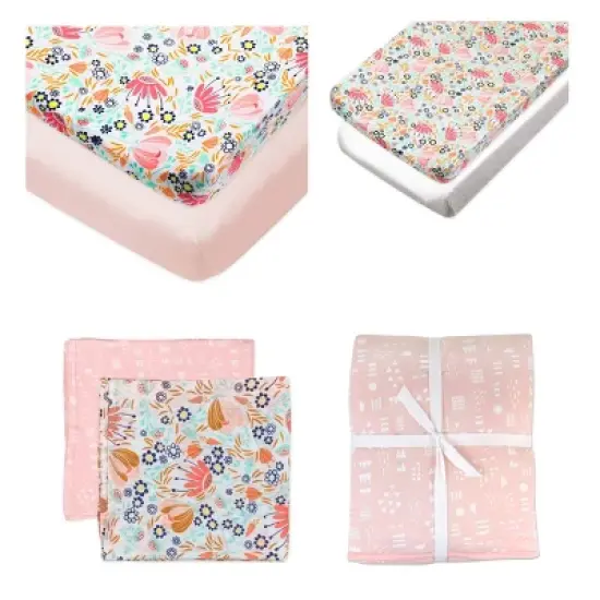 Honest Baby Organic Cotton Bedding Set - Flower Power - 7pc image {2}