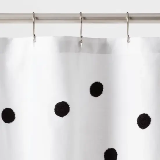 Dot Textured Kids' Shower Curtain Black - Pillowfort&trade; image {2}