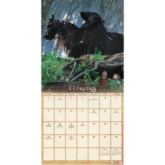 The Lord of the Rings 2026 12"x12" Wall Calendar image {2}