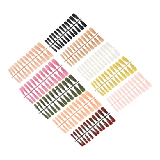 Unique Bargains Women's Fashion Fake Nails Colorful 240-pieces Per Set image {5}