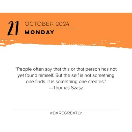 Willow Creek Press 2024 Daily Desk Calendar 5.2"x6.2" Dare Greatly image {2}