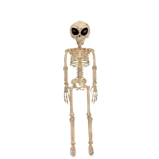 Seasons USA Alien Skeleton Halloween Decoration - 37 in - Off-White image {1}