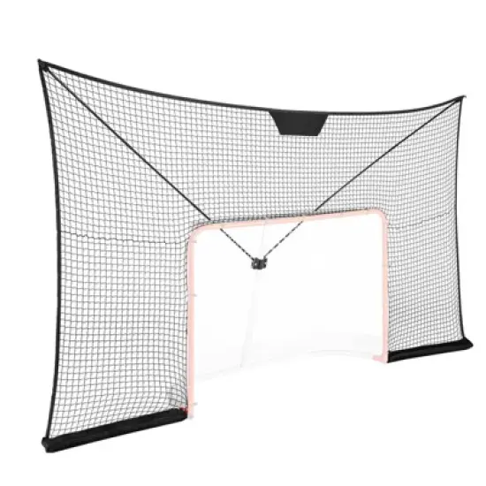 VEVOR Hockey Goal Backstop Net, Street Hockey Sports Backstop Netting, 12x7 FT Large Size Target Net, Black (Goal Frame Not Included) image {8}