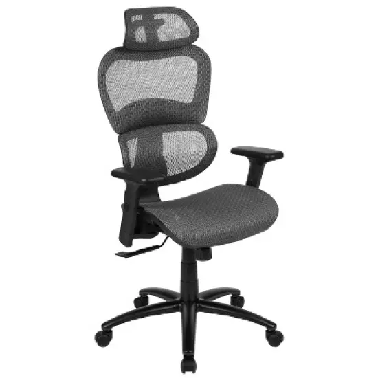 Emma and Oliver Ergonomic Mesh Office Chair-Synchro-Tilt, Headrest, Adjustable Pivot Arms image {15}